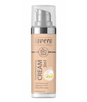 Crème hydratante teintée 3 en 1 Q10 Ivory Nude 02 Lavera