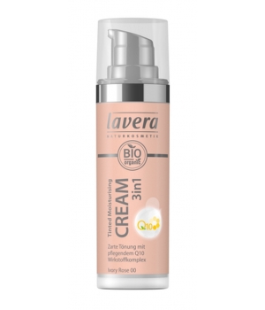 Crème hydratante teintée 3 en 1 Q10 Ivory Rose 00 Lavera