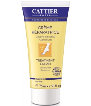 Crème réparatrice pieds secs au beurre de Karité Bio Cattier