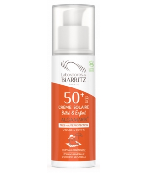 Crème Solaire Enfant SPF 50+ 100ml Huile de Coco et Alga Alga Maris