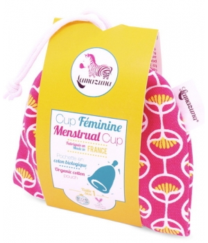 Cup féminine Taille 2 pochette en coton bio Lamazuna