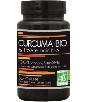 Curcuma Bio et Poivre Noir Bio 60 Aquasilice