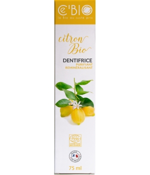 Dentifrice Citron purifiant blanchissant C'bio