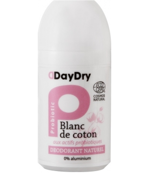 Déodorant soin probiotique Blanc de Coton roll on 50 Daydry