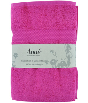 Drap de bain Framboise 70x140cm Anae