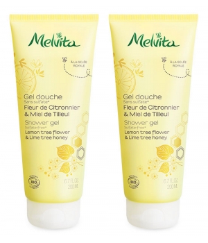 Duo Gel douche fleur de citronnier et miel de tilleul Melvita