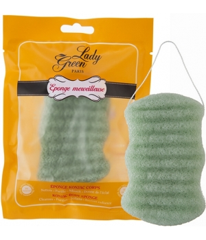Eponge Merveilleuse Konjac Corps Aloé Vera Hydratante et Lady Green