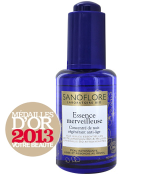 Essence Merveilleuse Concentré de nuit régénérant anti âge Sanoflore