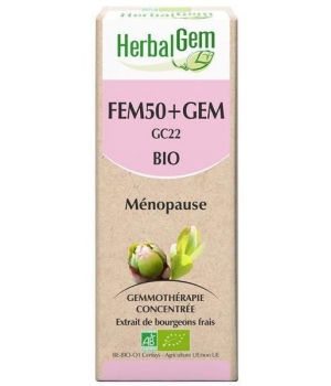 Fem50 + Gem Flacon compte gouttes Herbalgem Gemmobase