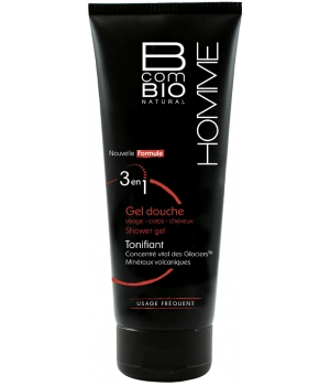 Gel douche 3 en 1 tonifiant BcomBio Homme