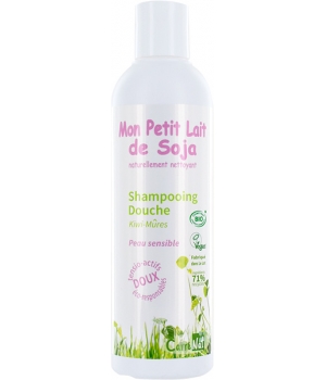 Gel douche corps et cheveux Peau sensible Kiwi mûres Mon Petit Lait De Soja