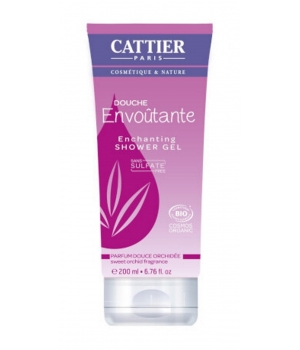 Gel Douche Envoûtante sans sulfate parfum douce orchidée Cattier