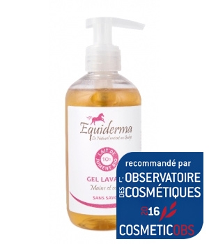 Gel lavant au lait de jument et huile de Saro Equiderma