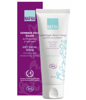 Gommage doux visage purifiant et hydratant Nafha