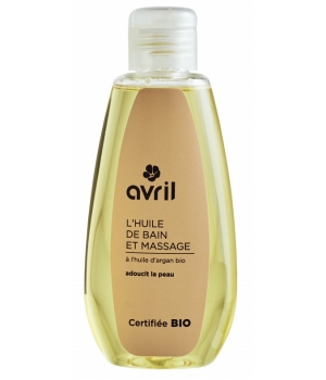 Huile de bain et massage à l'huile d'argan Avril