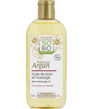 Huile de bain et massage Précieux Argan So'Bio étic