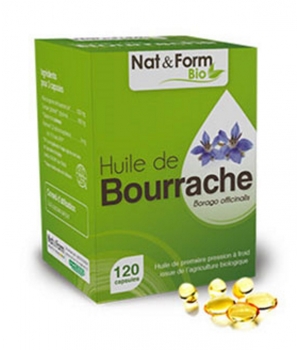 Huile de bourrache + vitamine E 120 Nat et Form