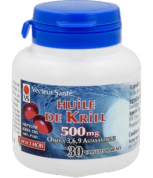 Huile de Krill 500mg 30 Vecteur Sante