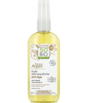 Huile démaquillante Anti âge Précieux Argan So'Bio étic