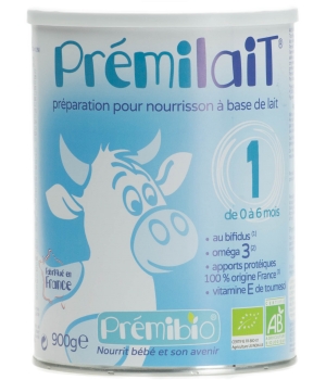 Lait pour nourrissons au Bifidus actif sans lactosérum 0 à 6 mois 1er âge Prémilait