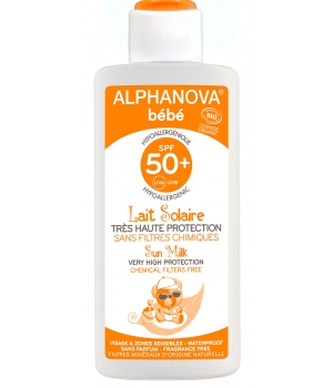 Lait Solaire SPF 50+ bébé naissance à 3 ans 125g nouvelle Alphanova