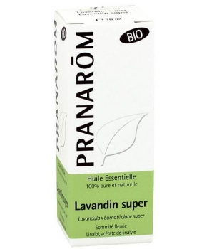 Lavandin super ou Lavandin Abrial Bio Flacon compte gouttes Pranarôm