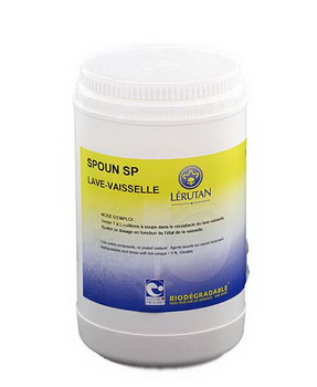 Lerutan Lessive en poudre Spoun pour tous laves vaisselle 1kg