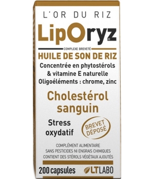 Liporyz Huile de Son de Riz 200 capsules LT Lt Labo