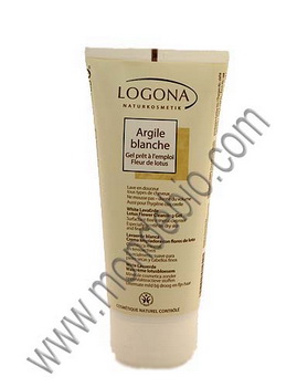 Argile blanche gel pr�t � l'emploi Fleur de Lotus cheveux et corps 200ml Logona