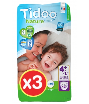 Lot de 3 x 48 Couches Jumbo Pack (T4+/L+) Tidoo