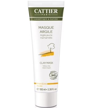 Masque argile jaune en tube Cattier