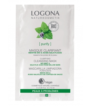 Masque nettoyant et clarifiant Menthe bio / Acide salicylique 2 x 7,5 Logona