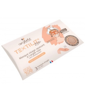 Masque visage à l'argile rose textilit Argiletz