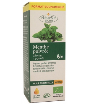 Menthe Poivrée Bio Flacon Compte Gouttes NatureSun'arôms