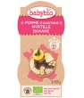 Bol Mes Fruits pomme Myrtille Banane d es 4 mois 2 x Babybio