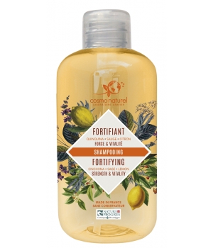 Mignonnette du shampoing Fortifiant Quinquina Sauge Citron Cosmo Naturel