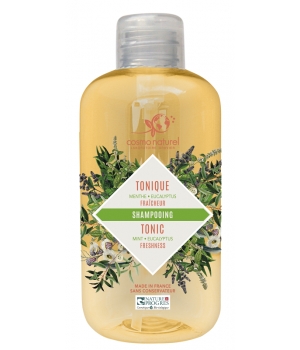 Mignonnette shampoing douche Tonique 2 en 1 Menthe poivrée Eucalyptus Verveine Cosmo Naturel