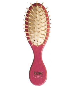 Mini Brosse ovale en Frêne Tek