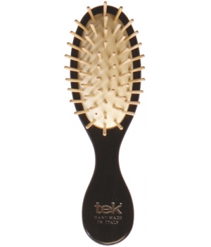 Mini Brosse ovale en Frêne Tek