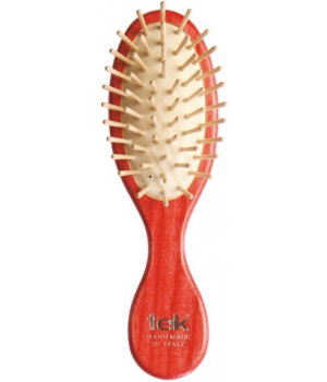 Mini Brosse ovale en Frêne Tek