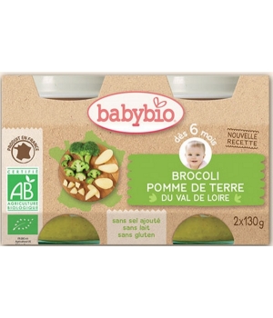 Petits pots Mes légumes Brocolis Pomme de Terre 2x130g dès 6 Babybio