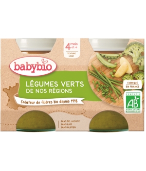 Petits pots Légumes verts 2x130g dès 4 mois Babybio