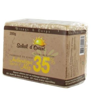 Soleil d'Orient Savon d'Alep 35 % Huile de Baies de Laurier Peaux PharmUp