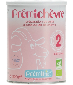 Prémichèvre 2eme âge 6 à 12 mois Sans gluten Prémibio