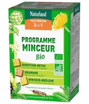 Programme Minceur Bio Lot de 3 boites ampoule Naturland