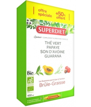 Quatuor brule graisse 20 ampoules de 15ml + 50% Super Diet