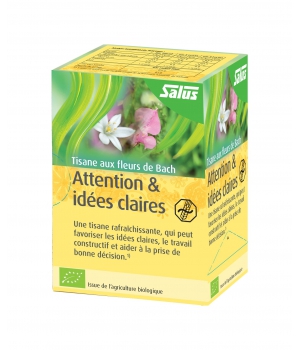 Tisane aux fleurs de Bach Attention et Idées claires BIO 15 Salus