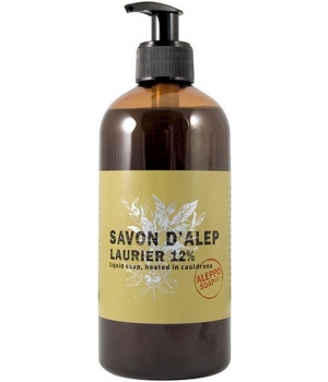 Savon d'Alep Liquide 12 % Laurier Et Olive avec pompe 500 Tade