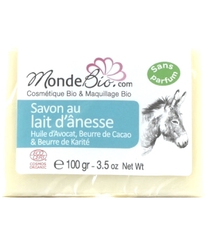 Savon 40% lait d'ânesse bio Avocat Karité Cacao Le Monde du Bio