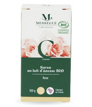 Savon bio au Lait d'Anesse Rose Pain Maurice Mességué